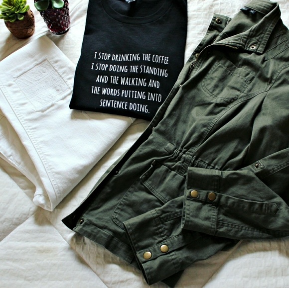 Apt. 9 Jackets & Blazers - APT 9 Army Utility Jacket Olive Green Zip Up Large